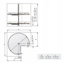 Bandeja Giratoria 270º Tipo A Mueble Rincón Cocina Línea Compact