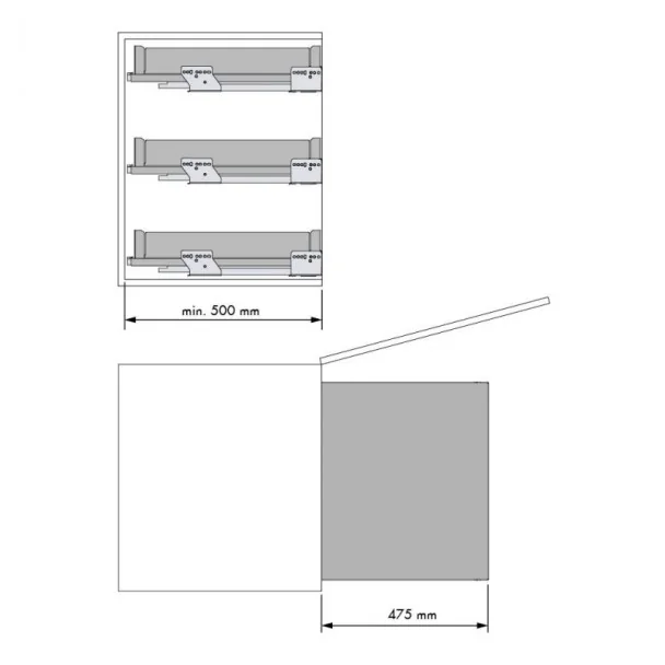 Cesto Multiuso Extraíble Nova Flat para Cocina | Menage Confort