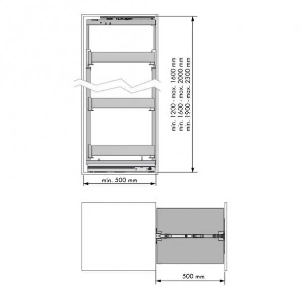Columna Extraíble Nova Flat para Cocina | Menage Confort