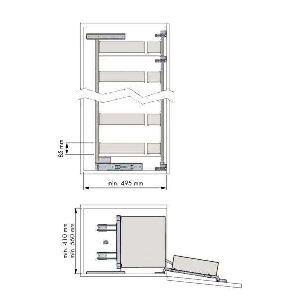 Columna Despensero Nova Flat para Cocina | Menage Confort