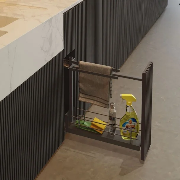 Soporte Paños Extraíble Antracita Compact | Menage Confort Cocina