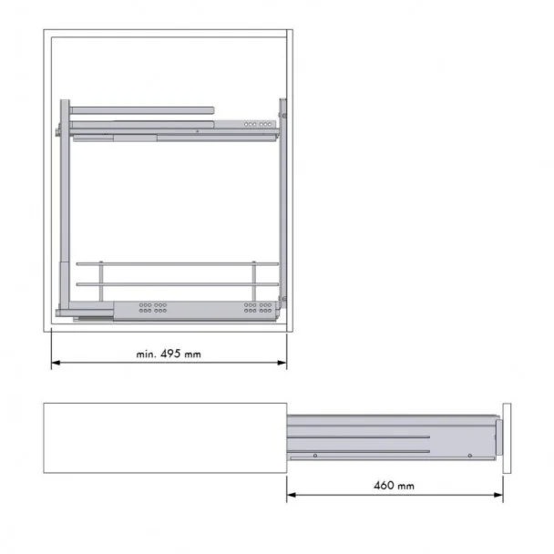 Soporte Paños Extraíble Antracita Compact | Menage Confort Cocina