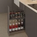 Botellero Extraíble Antracita Compact | Menage Confort