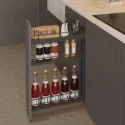Botellero Extraíble 3 Alturas Antracita Compact para Cocina