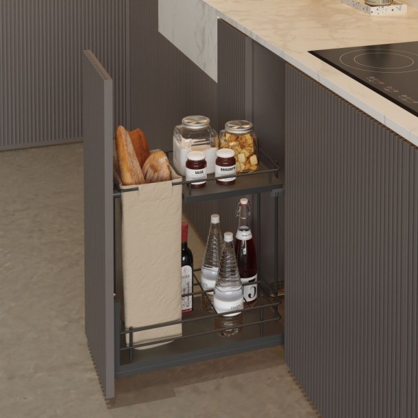 Botellero Panero Extraíble Antracita Compact Basal