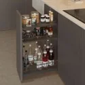Botellero 3 Alturas Extraíble Antracita Compact para Cocina