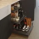 Cesto Extraíble Multiuso Antracita Compact para Cocina