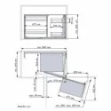 Bastidor Extraíble Articulado Antracita Compact para Cocina