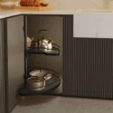 Bandeja Semicircular 180º Antracita Compact | Menage Confort