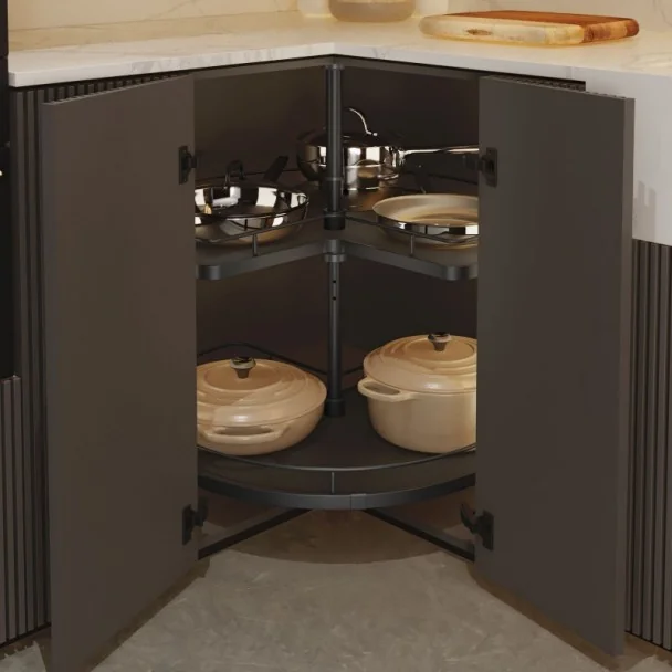 Bandeja Giratoria 270º Antracita Compact | Menage Confort