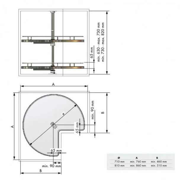 Bandeja Giratoria 270º Antracita Compact | Menage Confort