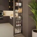 Columna Extraíble Botellero Antracita Compact para Cocina