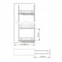 Columna Extraíble Botellero Antracita Compact para Cocina