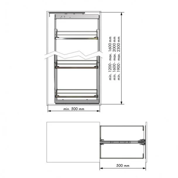 Bastidor Columna Antracita Compact | Menage Confort Cocina