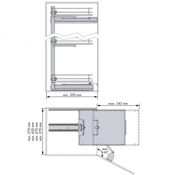 Columna Despensero Antracita Titán Compact Cocina | Menage Confort