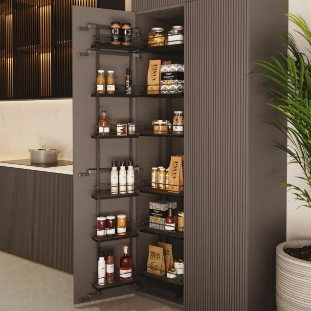 Columna Despensero Antracita Compact para Cocina | Menage Confort