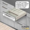 Cajón de Cocina Doble Cubertero Europa PVC Blanco