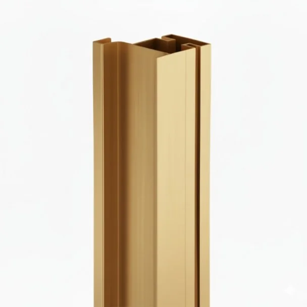 Perfil Gola Vertical Lateral Oro 8018 para cocinas