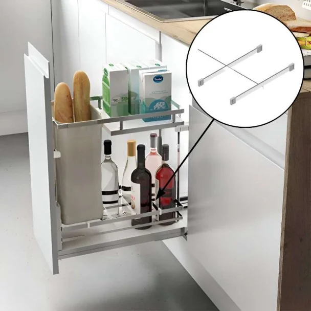 Separador Cromado para Extraíbles Paneros Flat