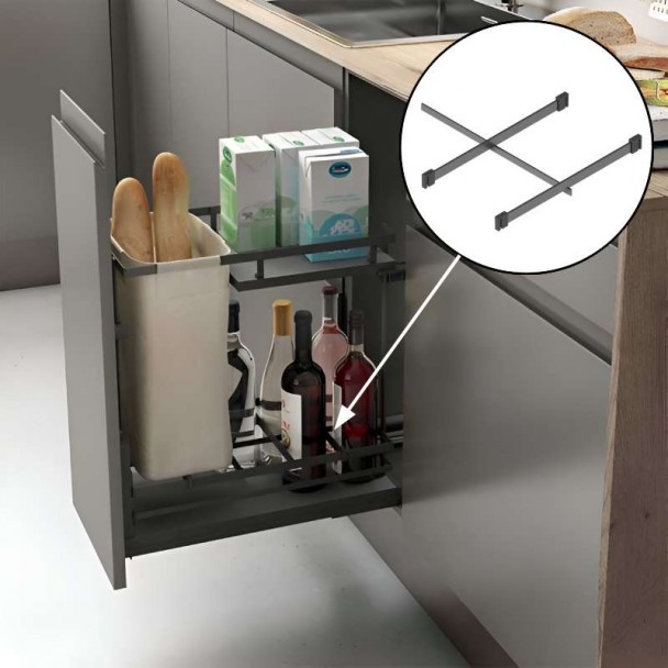 Separador Antracita para Extraíbles Paneros Flat