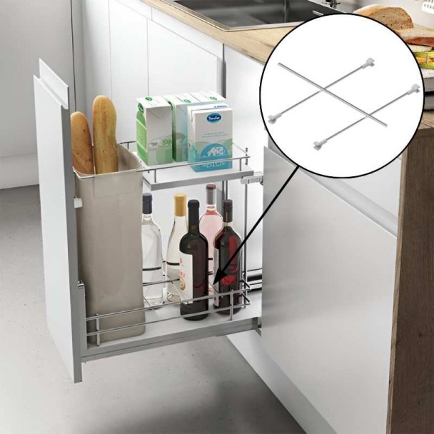 Separador Botellero Panero Cromado Compact