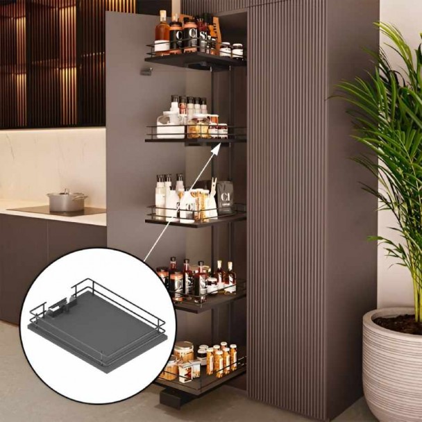 Cestillo para Despensero Antracita Titán Compact