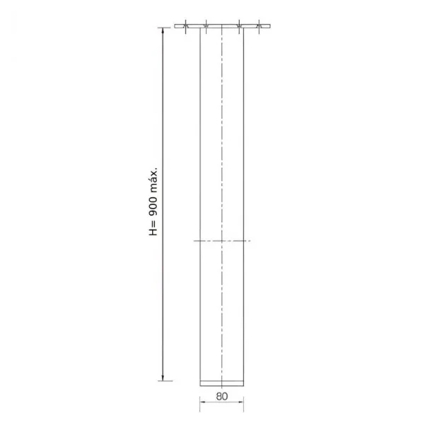 Pack de 2 Patas de 900 mm para Península de Cocina