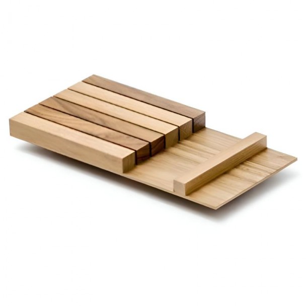 Cuchillero en Nogal para la Serie Fineline