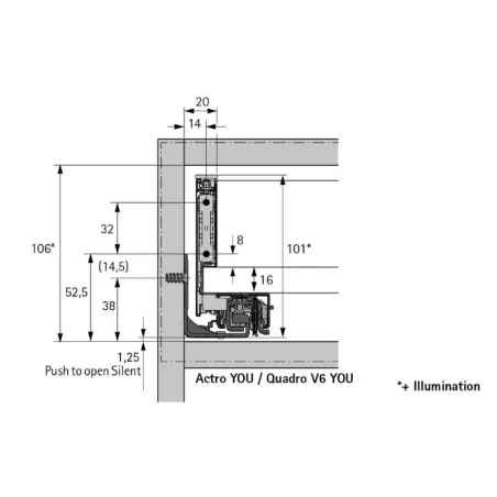 Set Cajón Avantech You H101/500 Antracita | Hettich