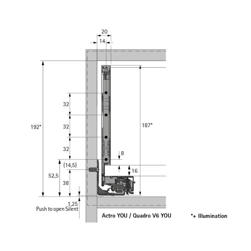Set Cacerolero Avantech You H187/500 Antracita | Hettich