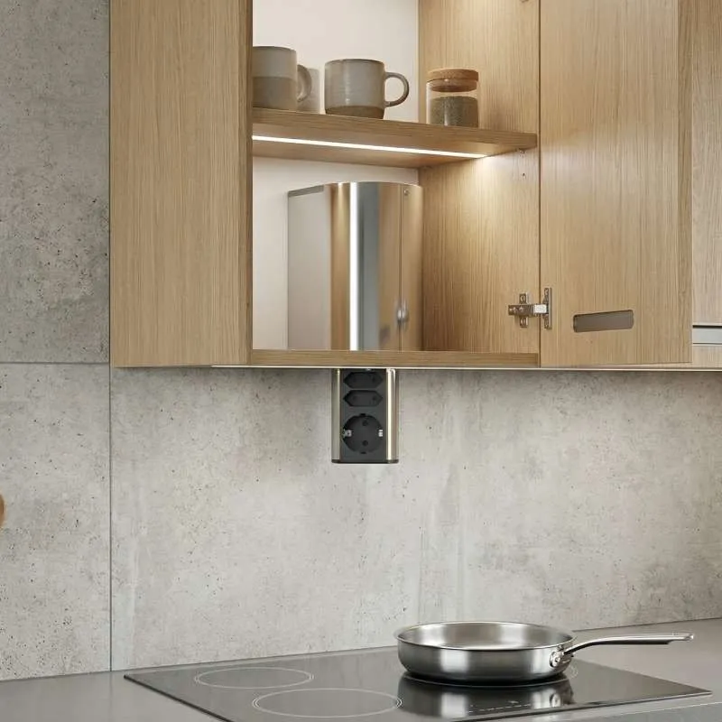 Torre de Enchufes Elevator 2 Inox + Cover Box | Batchmann