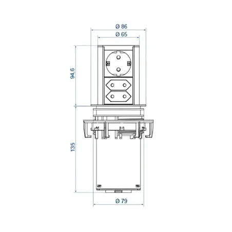 Torre de Enchufes Elevator 2 Inox + Cover Box | Batchmann