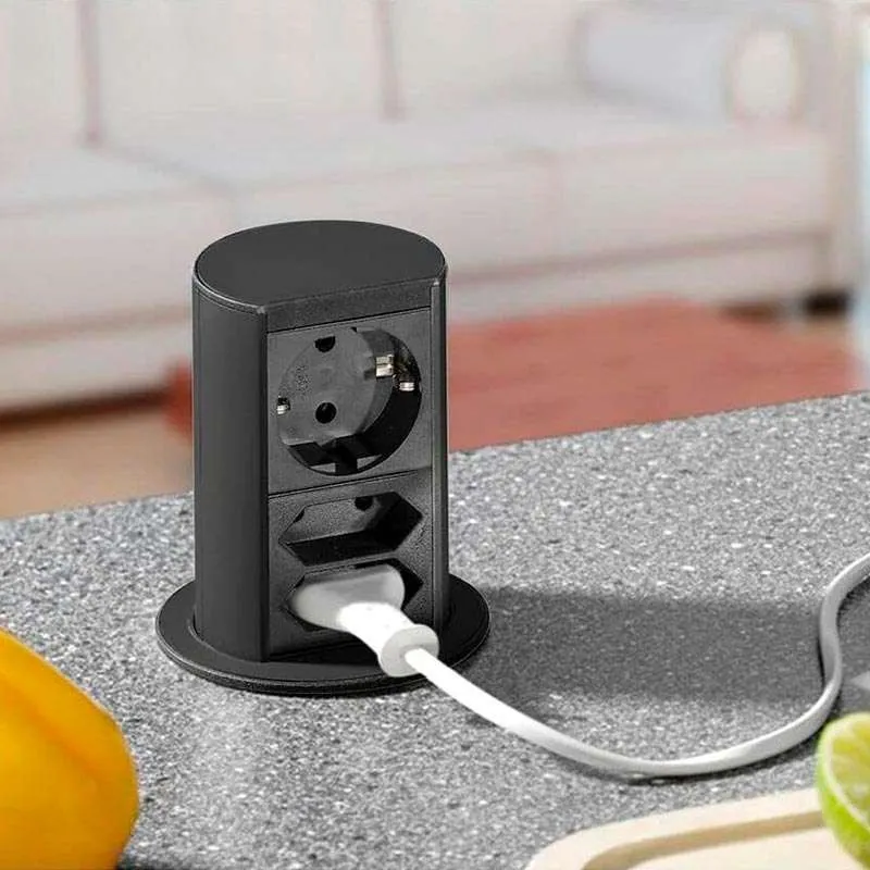 Torre Retráctil Elevator Negro para Encimera Cocina | Bachmann
