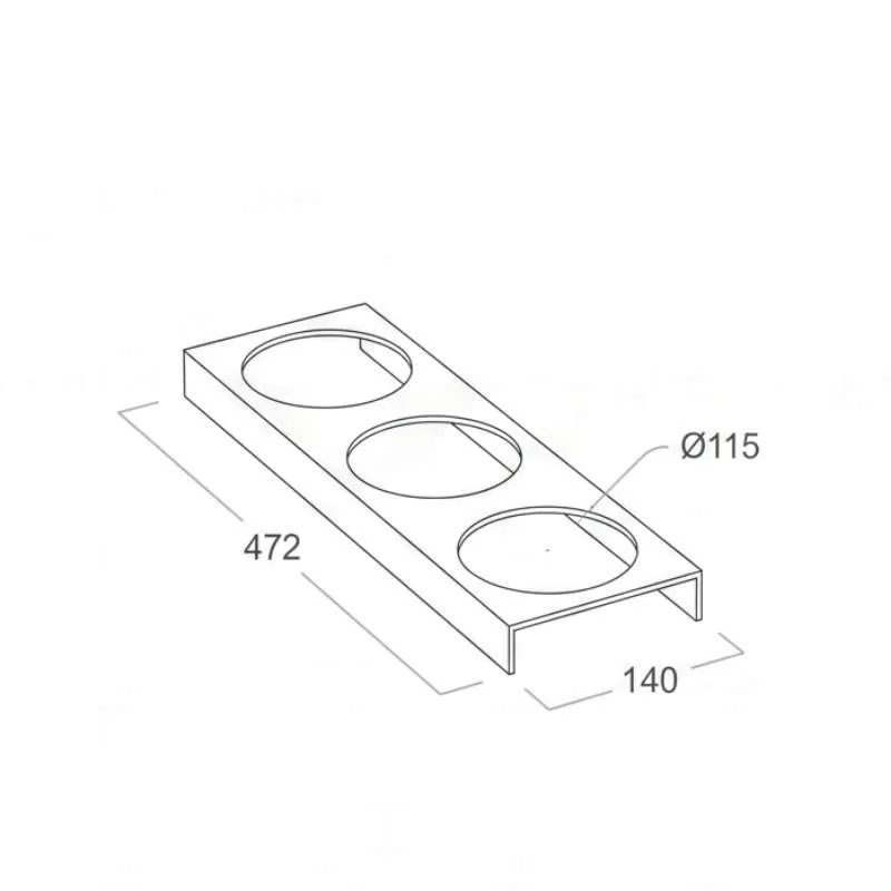 Portabotes para 3 | Cucine Oggi BN521.001.002