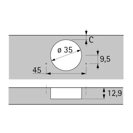 Bisagra Sensys 95º con Freno 8631i | Hettich 9091430