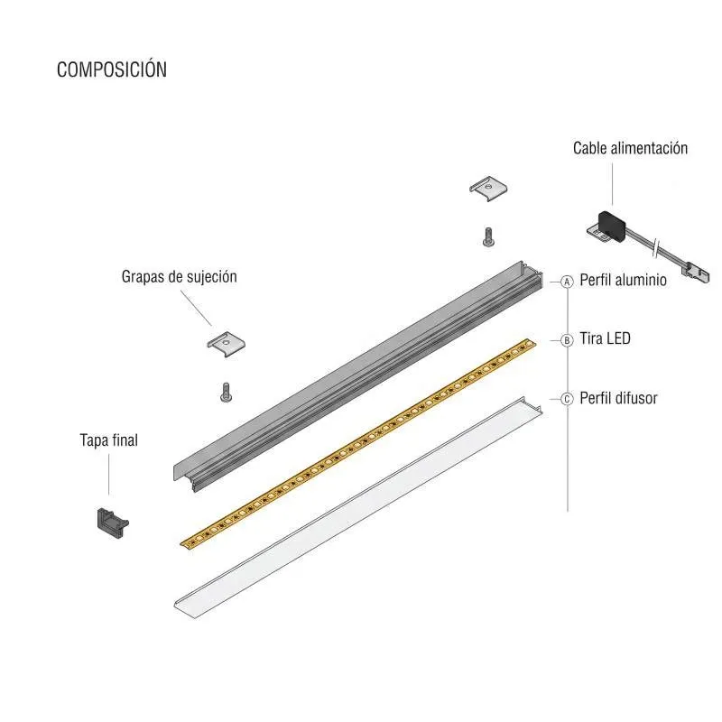 Perfil de Luz LED Moove 1 para Cocina | L&S