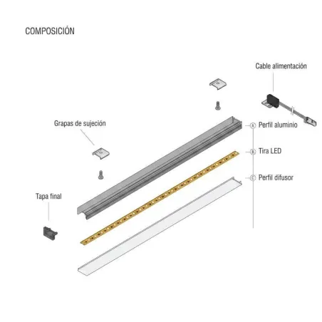 Perfil de Luz LED Moove 1 para Cocina | L&S