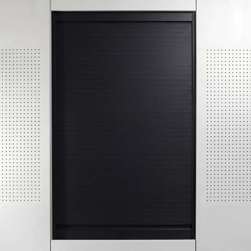 Kit Persiana Aluminio Box Milano Negro Mate Lama 25 para Cocina