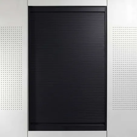 Kit Persiana Aluminio Box Milano Negro Mate Lama 25 para Cocina
