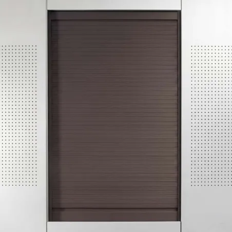 Kit Persiana Aluminio Box Milano Cacao Lama 25 para Cocina