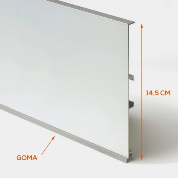 Zócalo de Aluminio para Rodapié Cocina