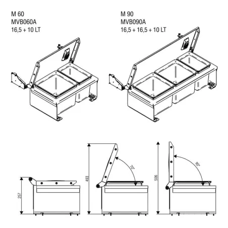 Cubo Reciclaje Basura MoveBin Antracita para Mueble Bajo Cocina