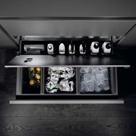 Cubo Reciclaje Basura MoveBin Antracita para Mueble Bajo Cocina