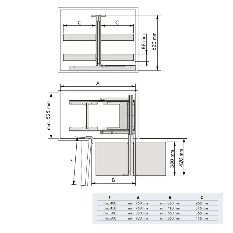 Bastidor Extraíble Rinconero Nova Flat | Menage Confort Cocina