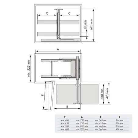 Bastidor Extraíble Rinconero Nova Flat | Menage Confort Cocina