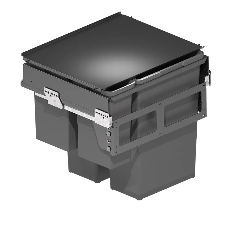 Cubos Reciclaje Basura 2 x 35 + 2 x 8 L para Mueble de Cocina