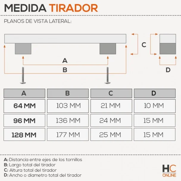 Tirador 2348 Rústico Cocina