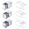 Cubos Reciclaje Basura Acero Inoxidable para Mueble Cocina