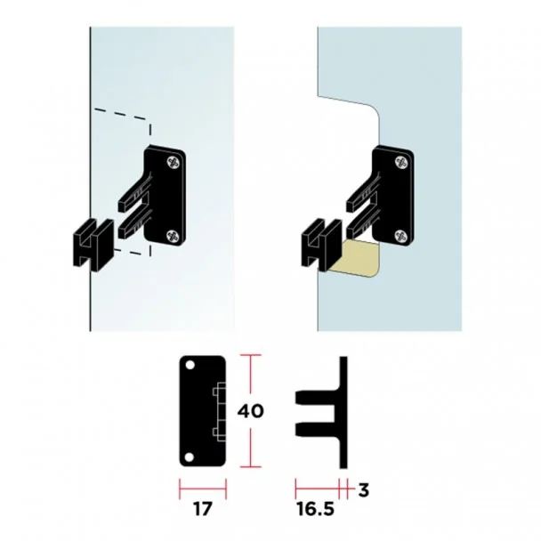 Soporte para Perfiles Gola de Cocina