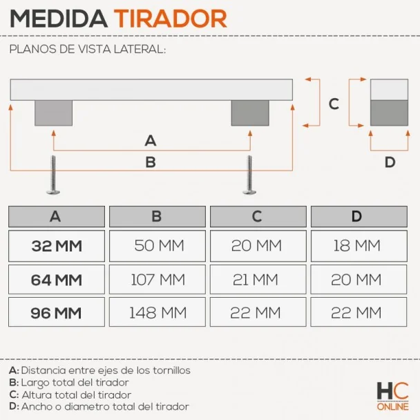 Tirador 4001E Cromo Cocina